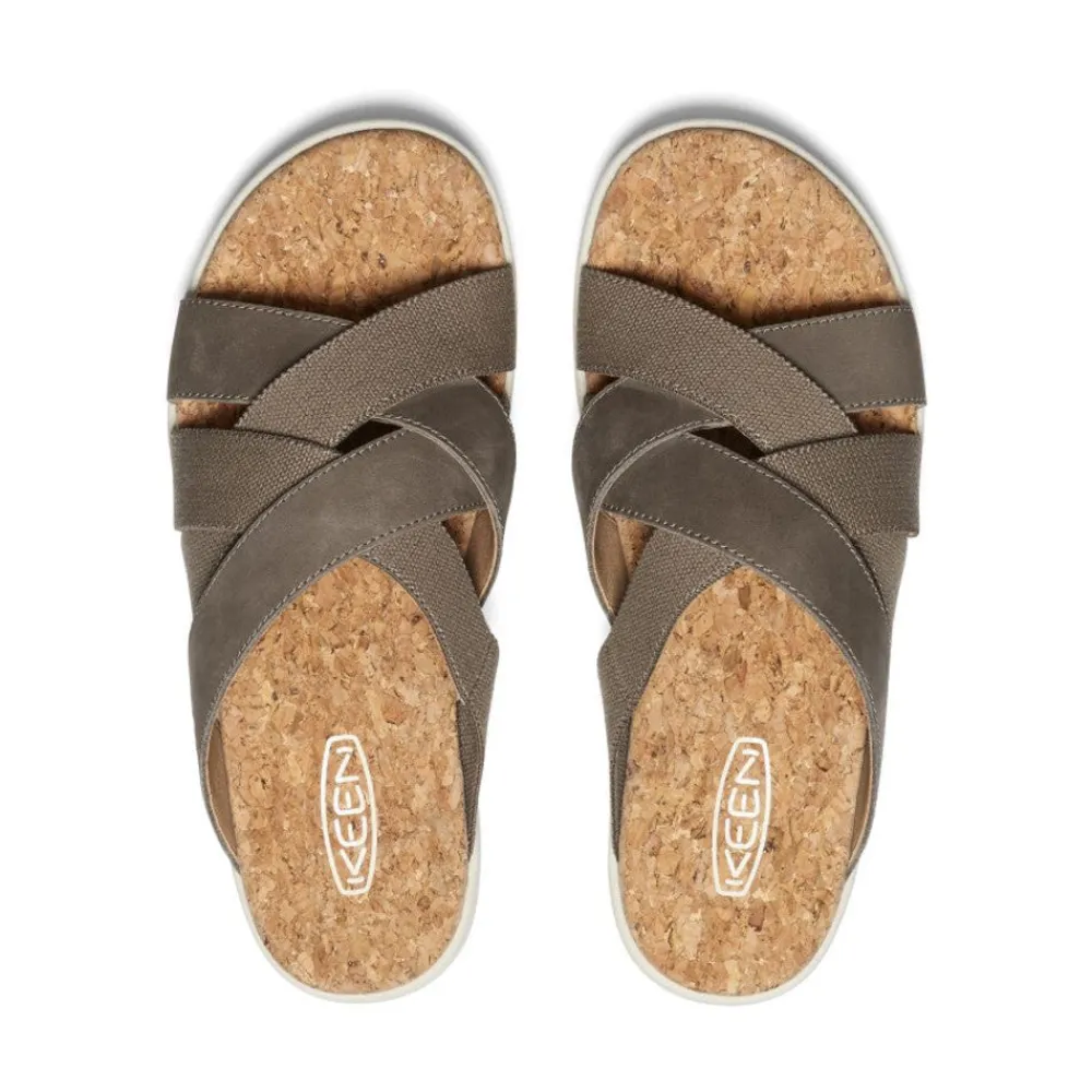 Online Women'S Elle Mixed Slide | Brindle/Birch Women Slip-Ons