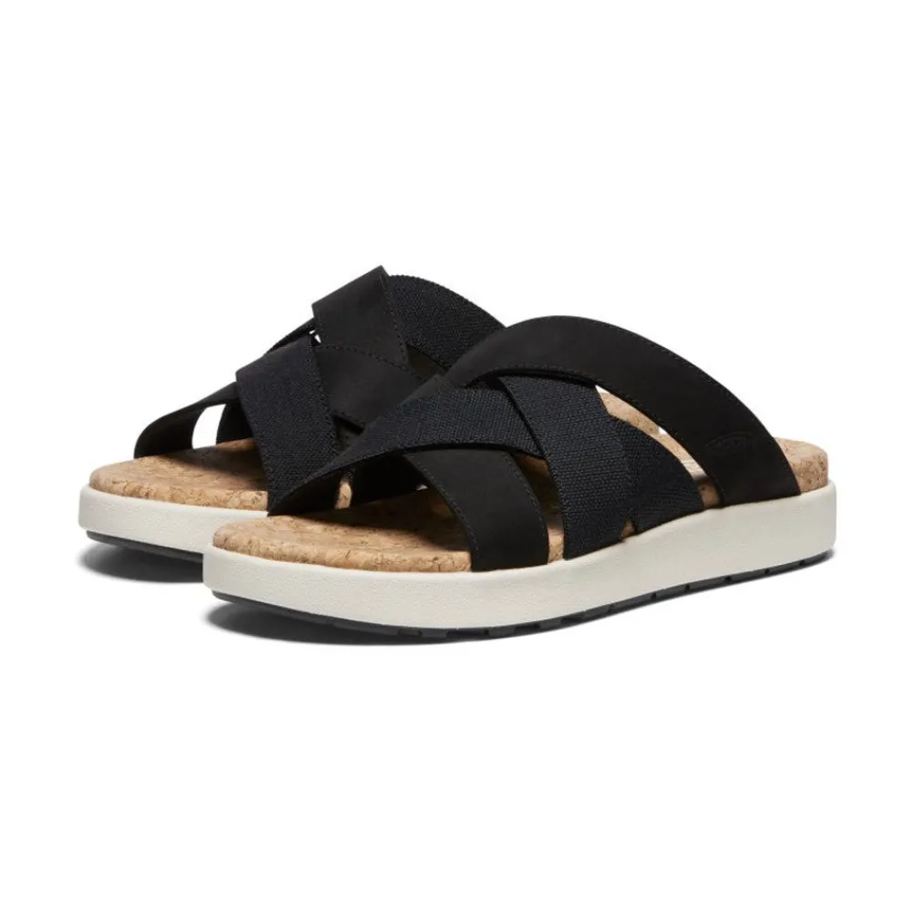 Discount Women'S Elle Mixed Slide | Black/Birch Women Slip-Ons