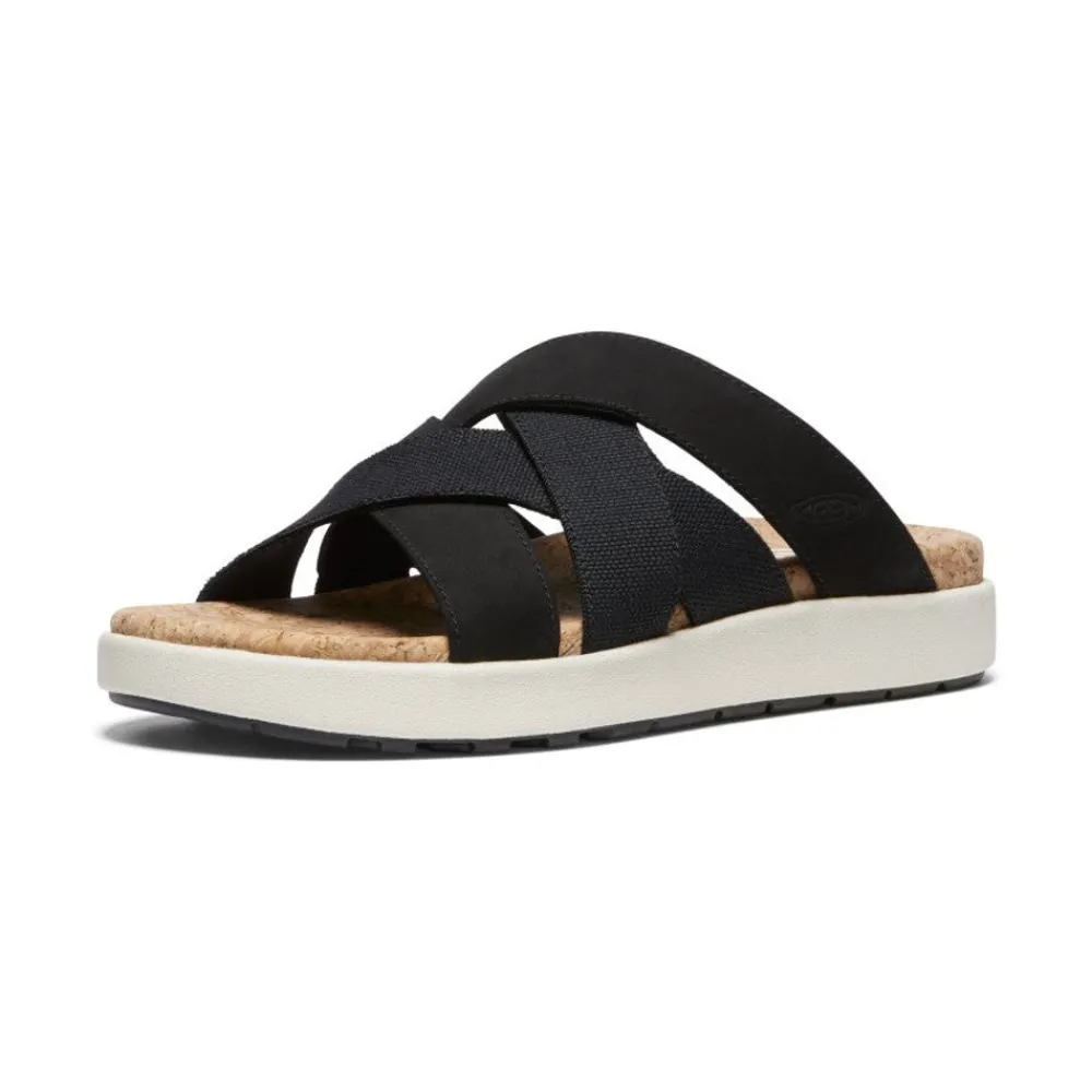 Discount Women'S Elle Mixed Slide | Black/Birch Women Slip-Ons
