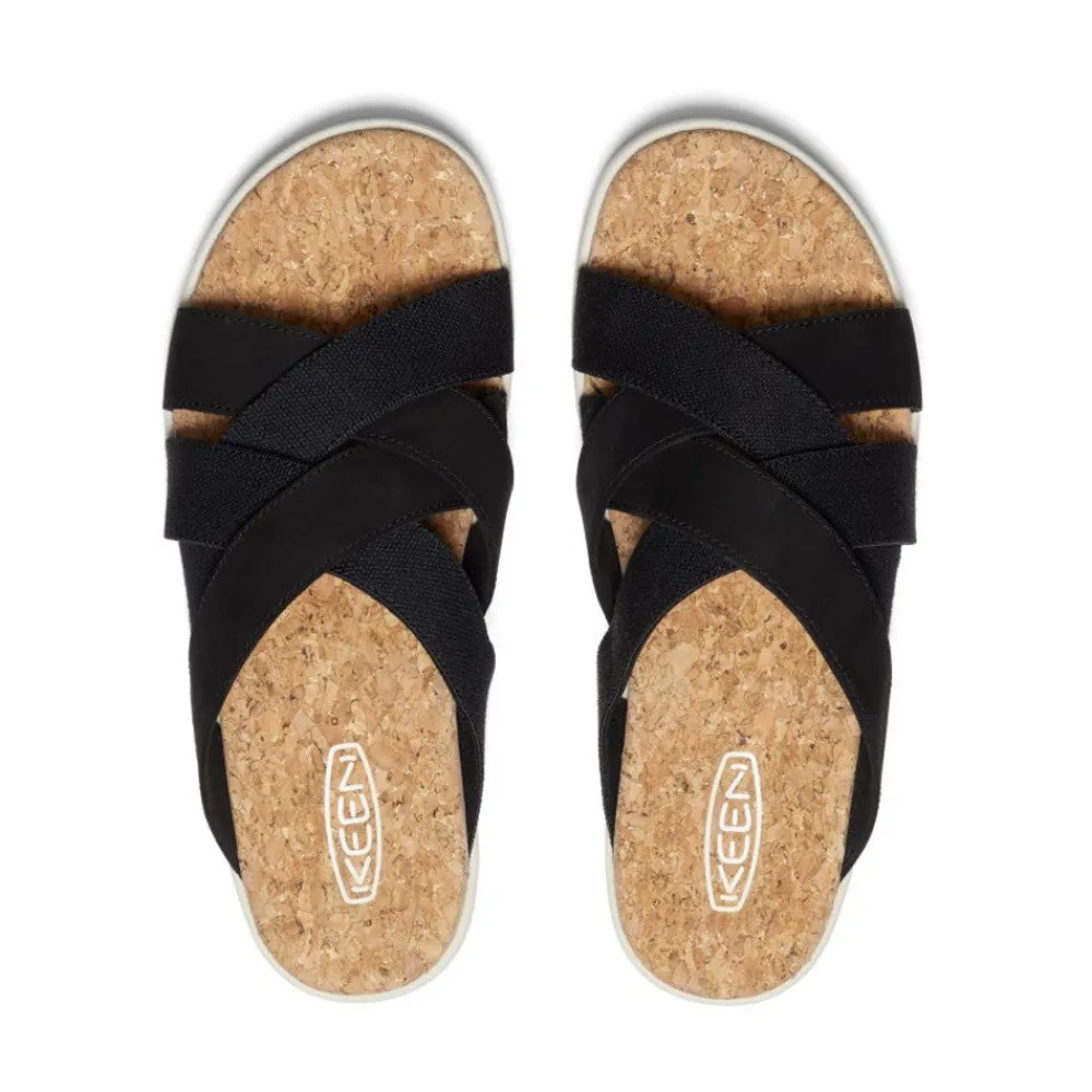 Discount Women'S Elle Mixed Slide | Black/Birch Women Slip-Ons
