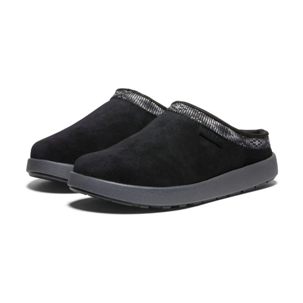 New Women'S Elle Suede Mule | Black/Magnet Women Slip-Ons