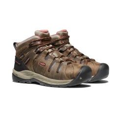 Online Women'S Flint Ii Waterproof Boot (Soft Toe) | Cascade Brown/Brick Dust Women Work Boots & Shoes