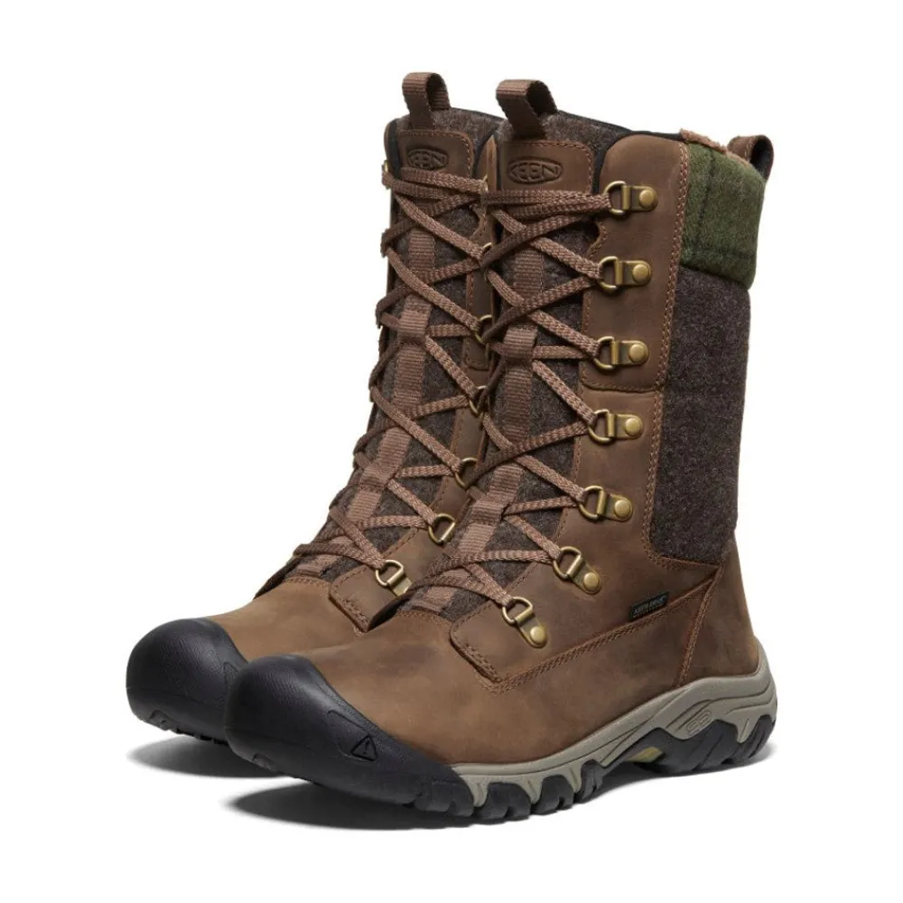 Sale Women'S Greta Tall Waterproof Boot | Dark Earth/Green Plaid Women Boots