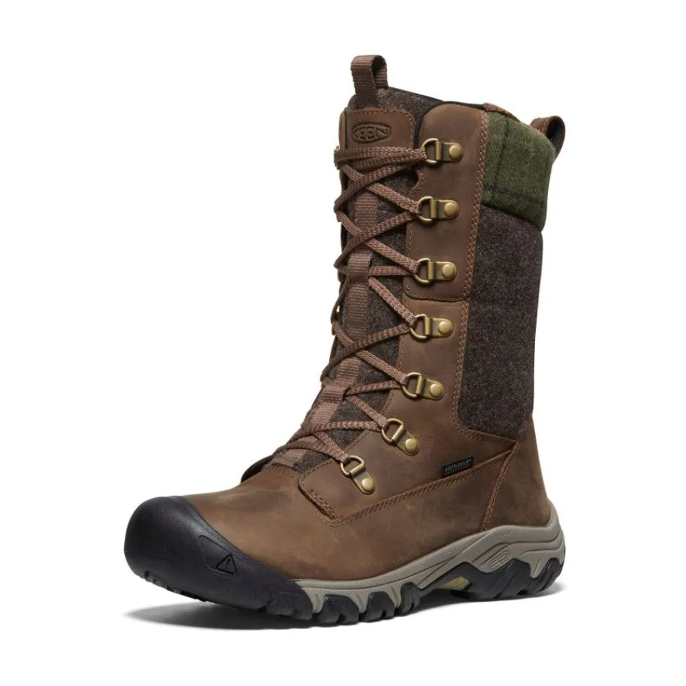 Sale Women'S Greta Tall Waterproof Boot | Dark Earth/Green Plaid Women Boots