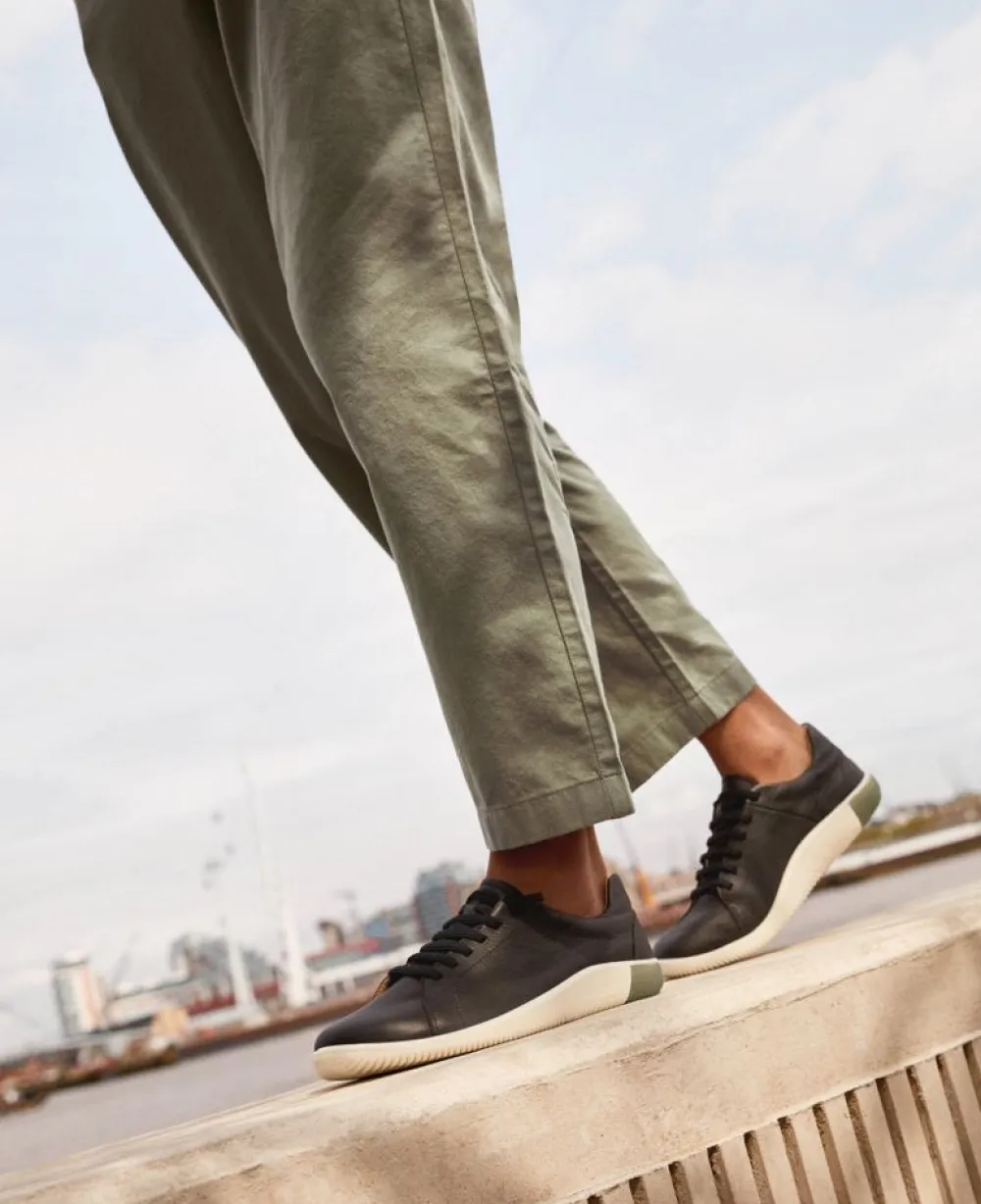 Fashion Women'S Knx Leather Sneaker | Black/Star White Women Slip-Ons