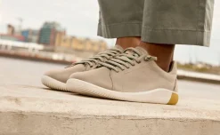 Fashion Women'S Knx Leather Sneaker | Safari/Star White Women Slip-Ons