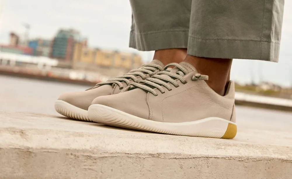 Fashion Women'S Knx Leather Sneaker | Safari/Star White Women Slip-Ons