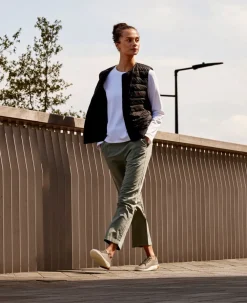Fashion Women'S Knx Leather Sneaker | Safari/Star White Women Slip-Ons