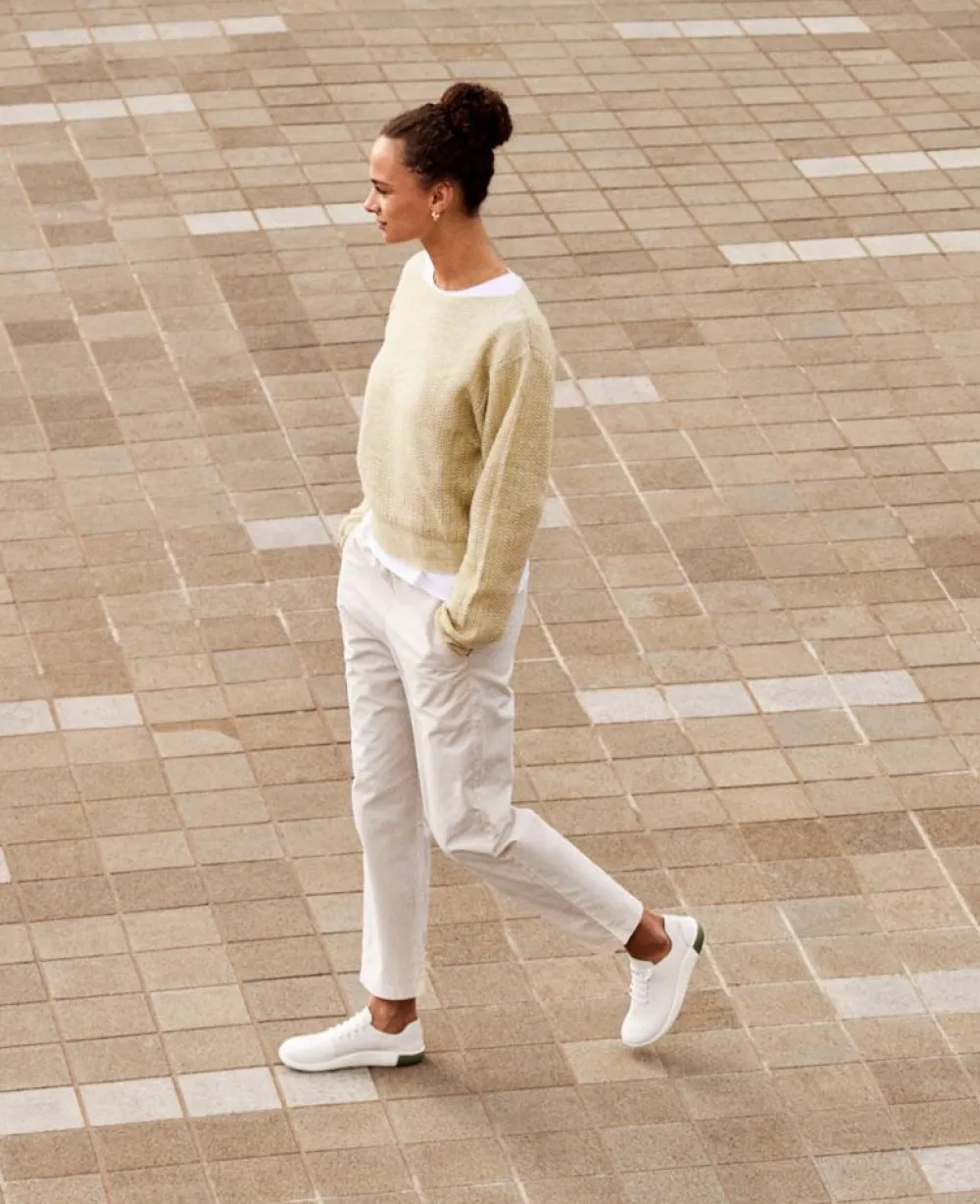 Clearance Women'S Knx Leather Sneaker | Star White/Star White Women Slip-Ons
