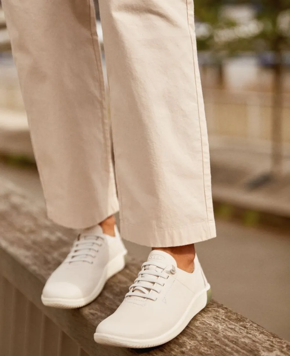 Clearance Women'S Knx Leather Sneaker | Star White/Star White Women Slip-Ons