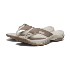 Best Women'S Kona Leather Flip-Flop | Brindle/Silver Birch Women Slip-Ons
