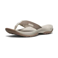 Best Women'S Kona Leather Flip-Flop | Brindle/Silver Birch Women Slip-Ons