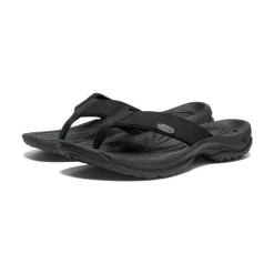 Hot Women'S Kona Leather Flip-Flop | Black/Vapor Women Slip-Ons