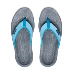 Best Women'S Kona Leather Flip-Flop | Blue Atoll/Blue Danube Women Slip-Ons