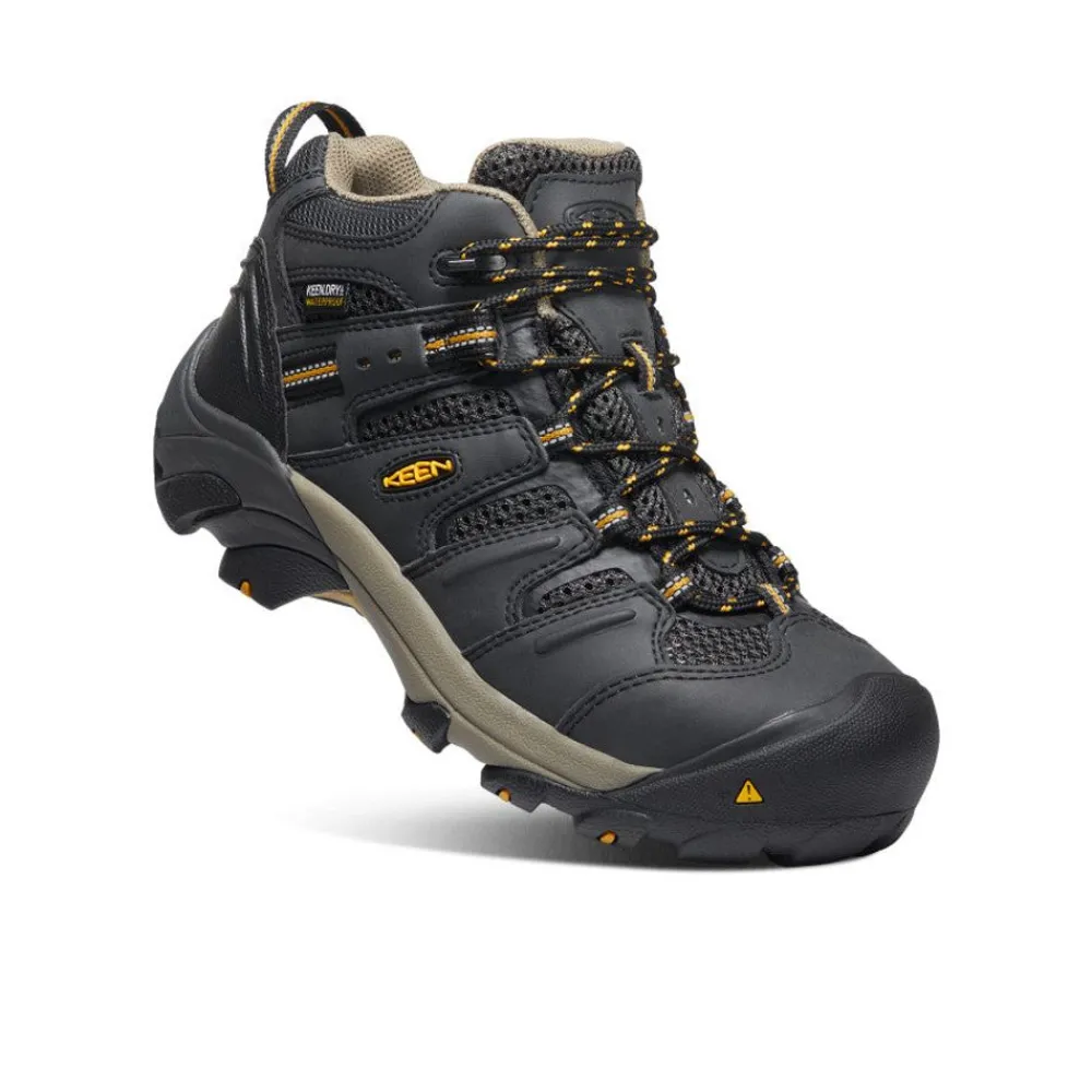 Discount Women'S Lansing Waterproof Mid (Steel Toe) | Raven/Tawny Olive Women Work Boots & Shoes