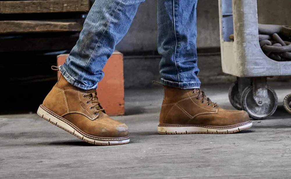 Fashion Women'S San Jose 6" Waterproof Boot (Aluminum Toe) | Almond/Gum Women Work Boots & Shoes