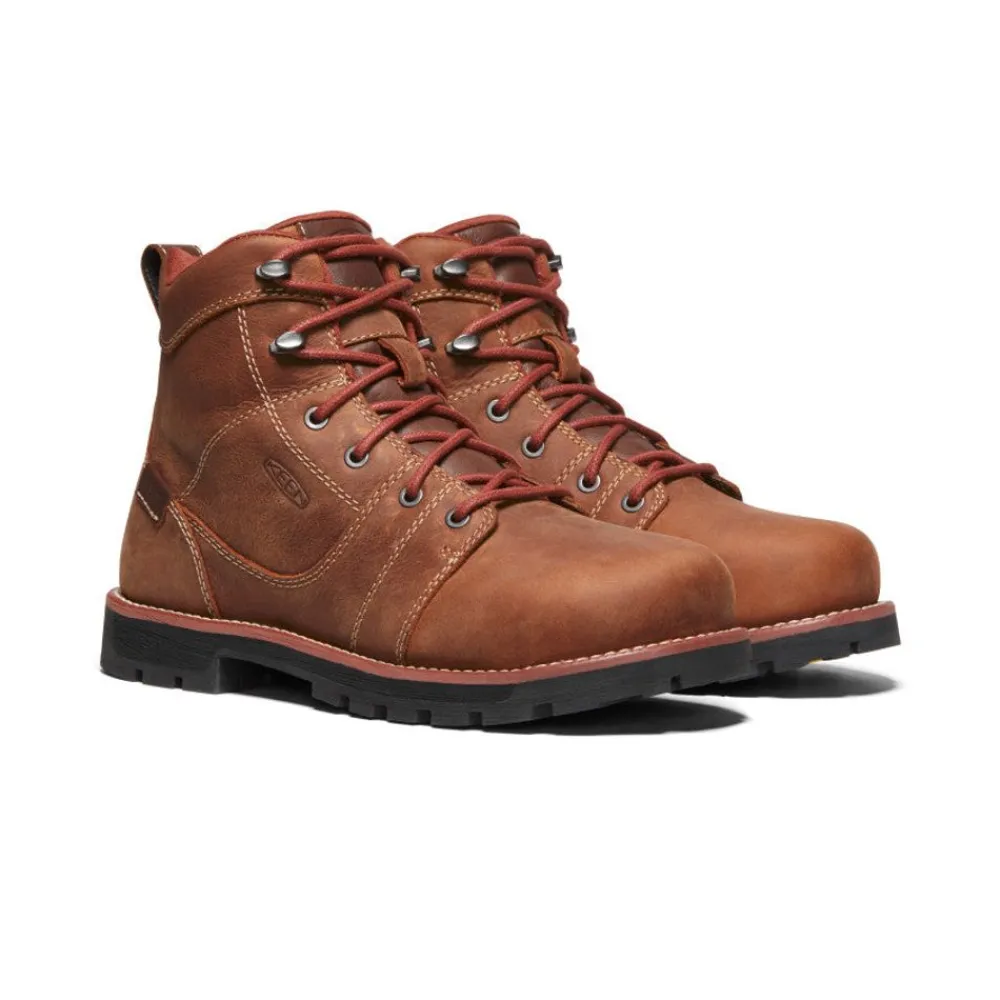 Fashion Women'S Seattle 6" Waterproof Boot (Aluminum Toe) | Gingerbread/Black Women Work Boots & Shoes