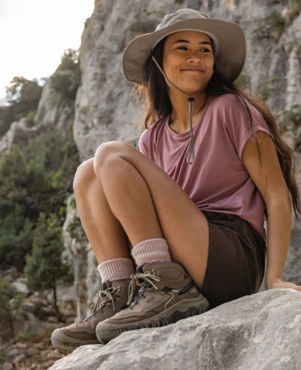 New Women'S Targhee Iv Waterproof Hiking Boot | Brindle/Nostalgia Rose Women Boots