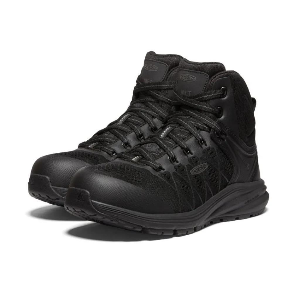 Hot Women'S Vista Energy Mid Int Met (Carbon-Fiber Toe) | Black/Raven Women Work Boots & Shoes