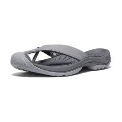 Fashion Women'S Waimea Leather Flip-Flop | Alloy/Black Women Slip-Ons