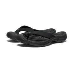 Discount Women'S Waimea Leather Flip-Flop | Black/Black Women Slip-Ons
