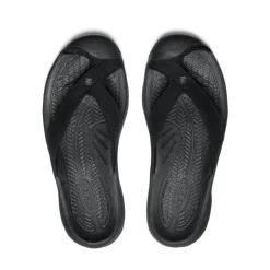 Discount Women'S Waimea Leather Flip-Flop | Black/Black Women Slip-Ons