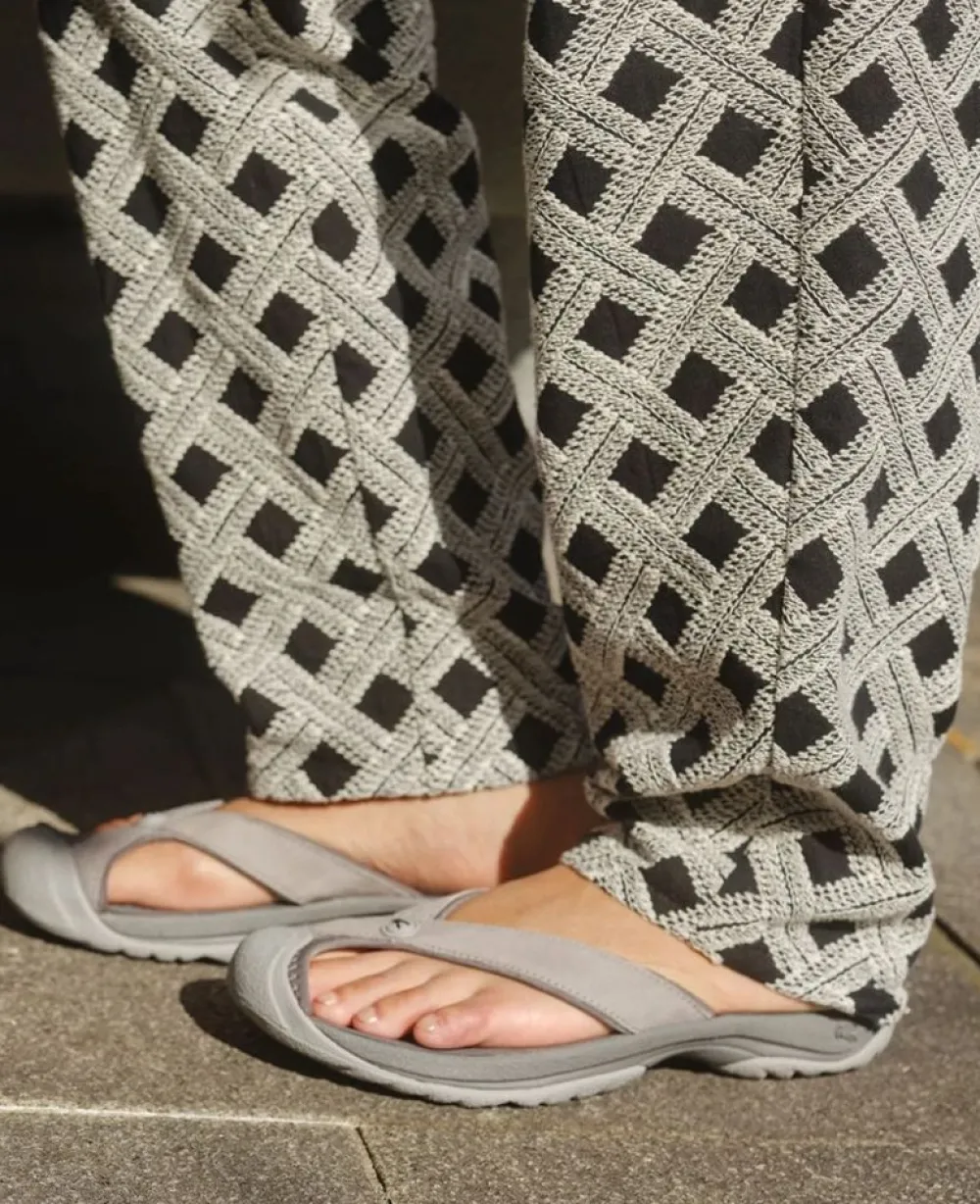 Discount Women'S Waimea Leather Flip-Flop | Black/Black Women Slip-Ons
